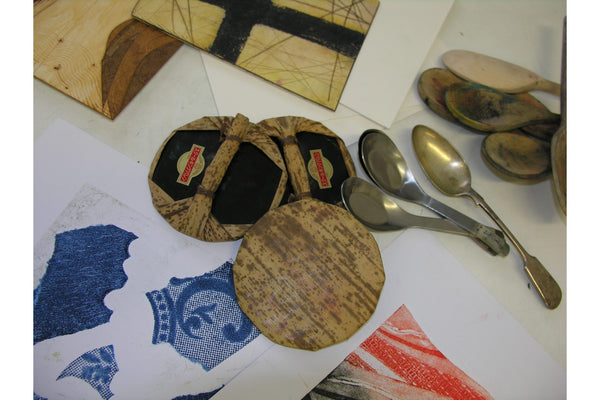 200308|8th March|Sharp Cut & Straight Tear Collagraphs